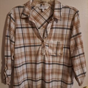 Plaid Button-Up Shirt